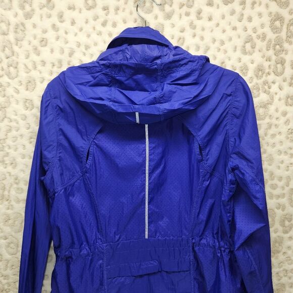 Athleta Purple Packable Distance Zip Up Wind Jacket MEDIUM Athleisure - Picture 8 of 10